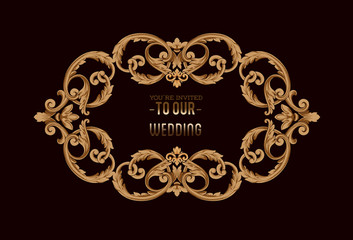 Luxury baroque design, suitable for textile clothing, wallpaper design, invitation design