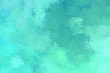 abstract grunge brush drawn illustration with medium turquoise, aqua marine and light sea green color. artwork can be used as texture, graphic element or wallpaper background