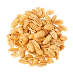Peanut isolated on white background, Roasted salted peanuts isolated on white background