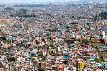 Aerial view of Kathmandu valley