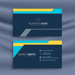 abstract geometric dark business card design template