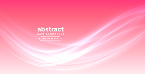 soft pink background with glowing wavy shape