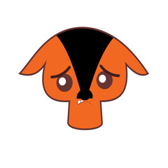 Cute dachshund. Cartoon character. Vector illustration.