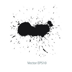 ink splashes on white background	