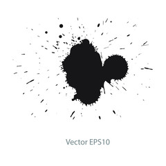ink splashes on white background	