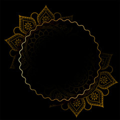 ornamental black and gold luxury frame background
