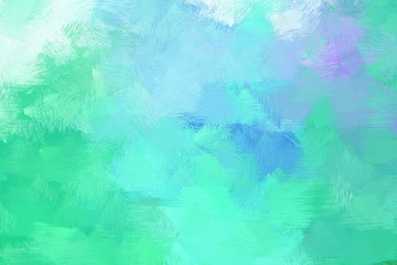 rough brush painted illustration with medium turquoise, light cyan and light blue color. artwork can be used as texture, graphic element or wallpaper background