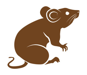 ネズミのアイコン - 子年　年賀状素材