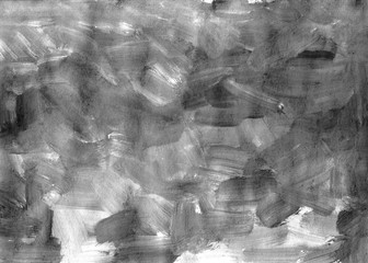 Gloomy watercolor black and white hand drawn background. Dark brush strokes. Background for scary, sad, gloomy design. For example, on Halloween
