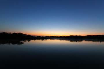 Beautiful wetlands sunset