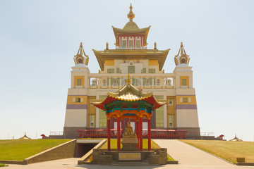 Buddhist temple Golden Abode of Buddha Shakyamuni in Elista, Republic of Kalmykia, Russia.