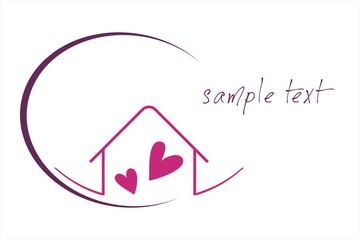 Home , love, architecture , icon, business logo design	