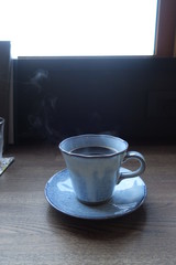 カップとソーサーのコーヒー