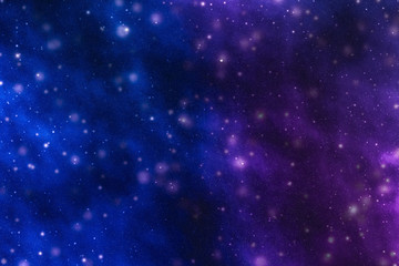 Stars, planet and galaxy in cosmos universe, space and time travel science background