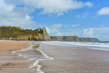 Eastern end of Oxwich Bay Beach