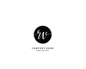  RV Initial handwriting logo vector