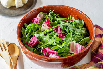 Fresh salad mix. Healthy eating. Vegetarian food. Diet. Recipes.