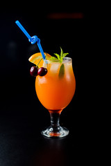 Juice refreshing mixed tropical fruit juice