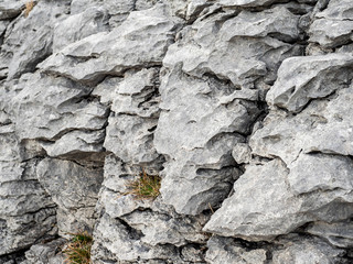 Stone wall texture in the mountains.