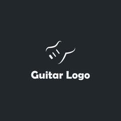 vector guitar music logo design