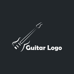 vector guitar music logo design
