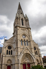 Fototapeta na wymiar Saint-Philbert-de-Grand-Lieu. Eglise paroissiale. Loire-Atlantique. Pays de Loire