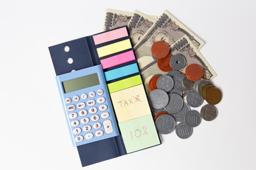 calculator and money