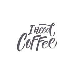 Hand Lettering / typography design / Coffee Quote