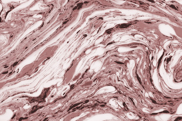 Abstract painting technique Ebru .Turkish style Ebru on the water with acrylic paints press waves.Modern art marble liquid texture