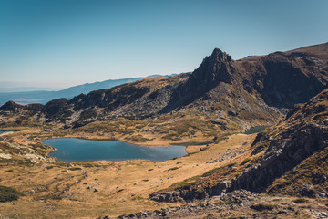 beautiful mountain scenery in the fall