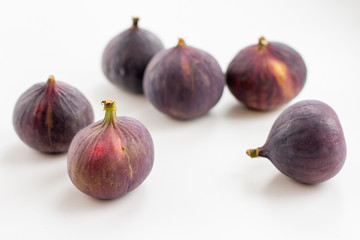 fresh figs isolated on white background
