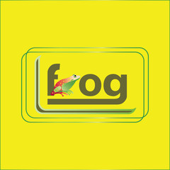 The word Frog icon logo illustration