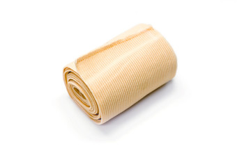 Elastic bandage for ankle isolate on white background and make with path.