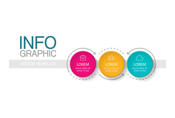 Vector iInfographic template for business, presentations, web design, 3 options.