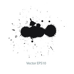 colorful splashes on white background