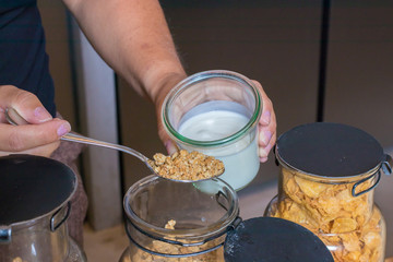 Breakfast combination: how to mix different ingredients for making a special breakfast