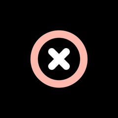 Delete vector icon, clean symbol. Simple, flat design for web or mobile app