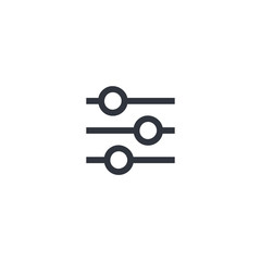 Customize vector icon, settings symbol. Simple, flat design for web or mobile app