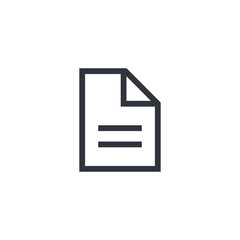 File vector icon, document symbol. Simple, flat design for web or mobile app