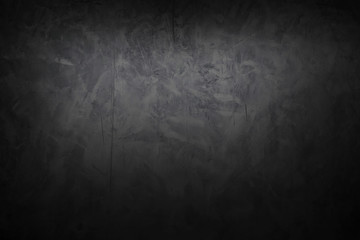 Black wall texture rough background dark . concrete floor or old grunge background with black
