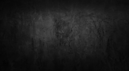 Black wall texture rough background dark . concrete floor or old grunge background with black