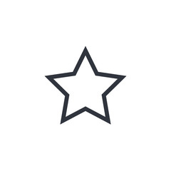 Obraz premium Star vector icon, favorite symbol. Simple, flat design for web or mobile app
