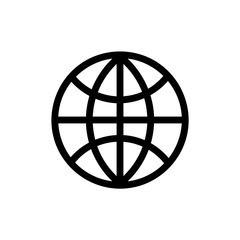 Earth vector icon, world symbol. Simple, flat design for web or mobile app
