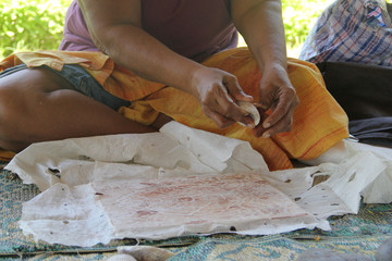 Siapo is uses for clothing, burial shrouds, bed covers, ceremonial garments and much more. A woman...
