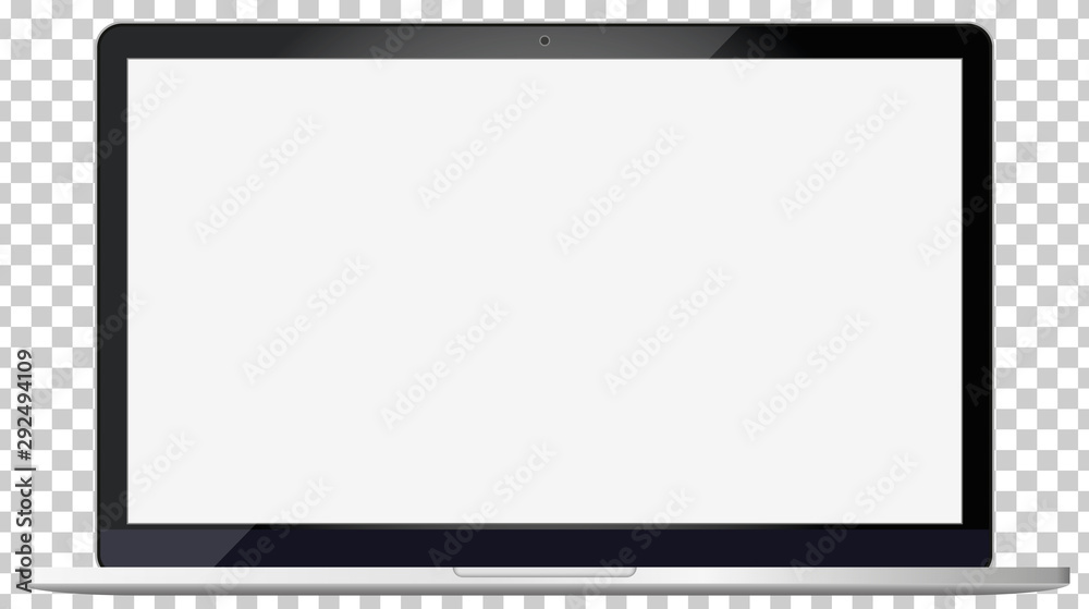 Poster vector laptop isolated on white background with transparent shadow