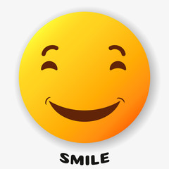 Smile icon Logo Vector Template Design on a white background. Vector illustration.