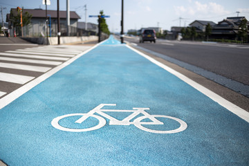 自転車通行帯　交通イメージ
