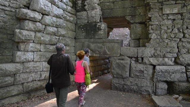 Butrint National Park, Albania. The Lion gate. Ancient Greek colony and later Roman city and bishopric. Archaeological site. The ruins of Butrint. Culture and heritage. UNESCO World Heritage Site.
