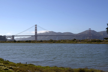 Goldem gate bridge from San Francisco marina