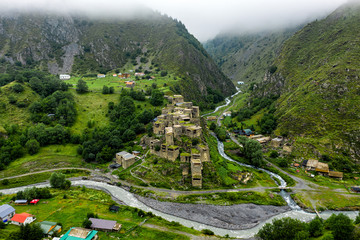 Shatili Fortress Town, Georgia. High up in the Georgian mountains.